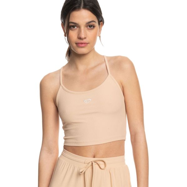 Tílko Roxy Rise & Vibe Rib - Béžová - M
