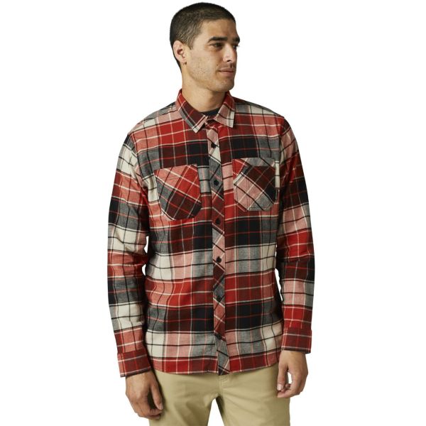 Košile Fox Grainz Utility Flannel - Oranžová - Xl