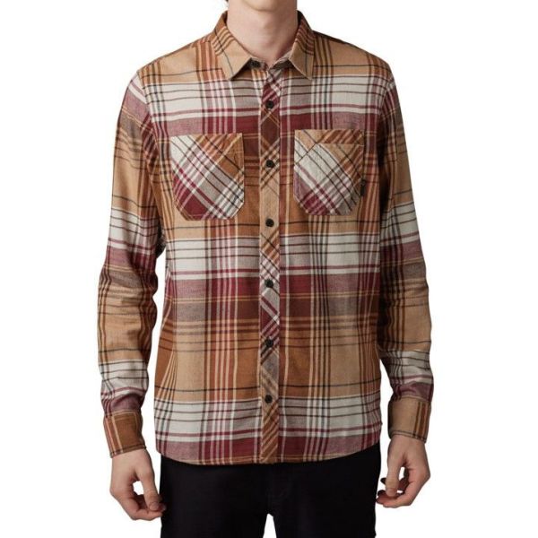 Košile Fox Turnouts Utility Flannel - Hnědá - M