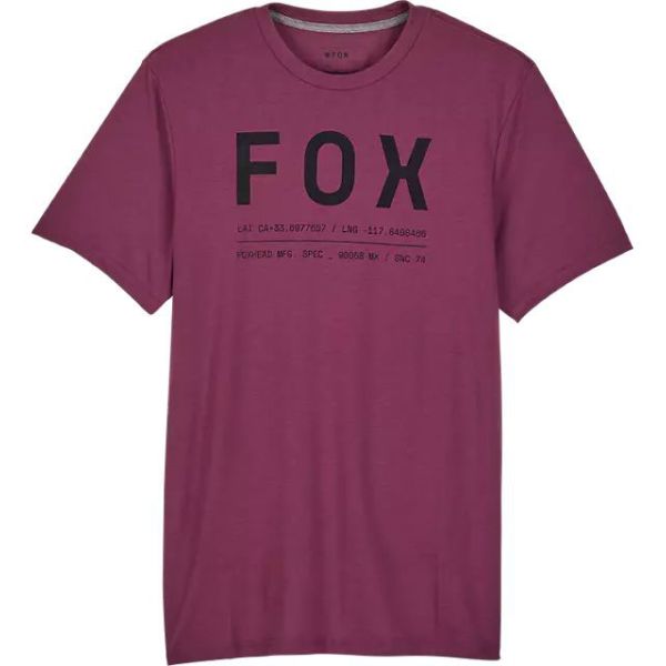 Triko Fox Non Stop Tech S/S - Vínová - Xxl