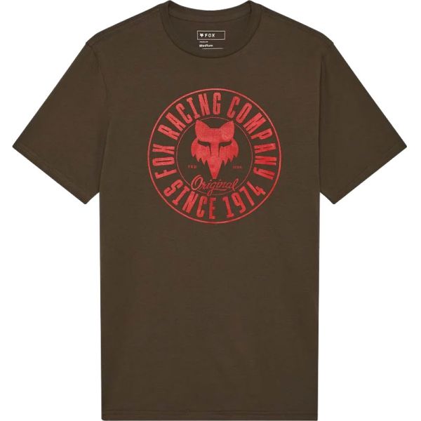 Triko Fox Emblem Prem S/S - Hnědá - Xl