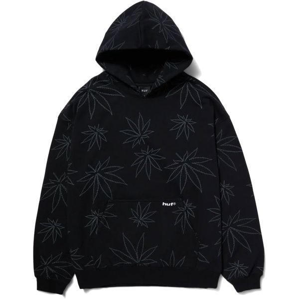 Mikina Huf Plantlife Fleece Hoodie - Černá - S