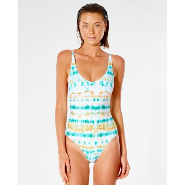 Plavky Rip Curl Summer Palm Good One Pie - Bílá - M
