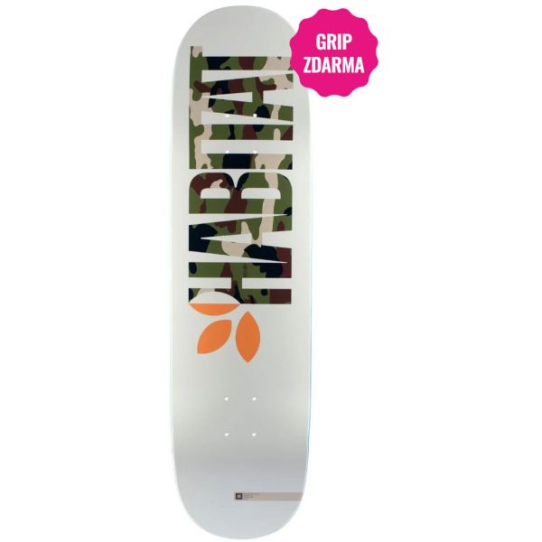 Sk8 Deska Habitat Apex Camo Twin Tail - Béžová - 8.375