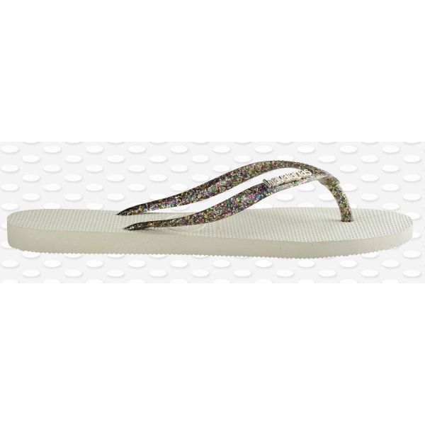 Žabky Havaianas Slim Logo Metallic Wms - Bílá - Us37/38