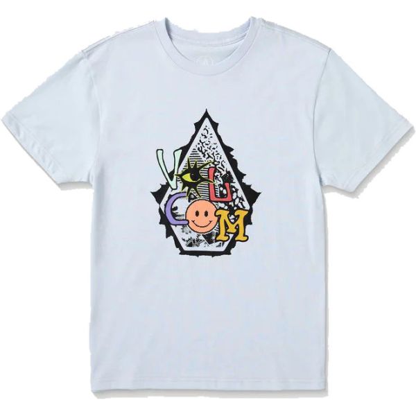 Triko Volcom Bb Psychosis S/S Kids - Bílá - Xl