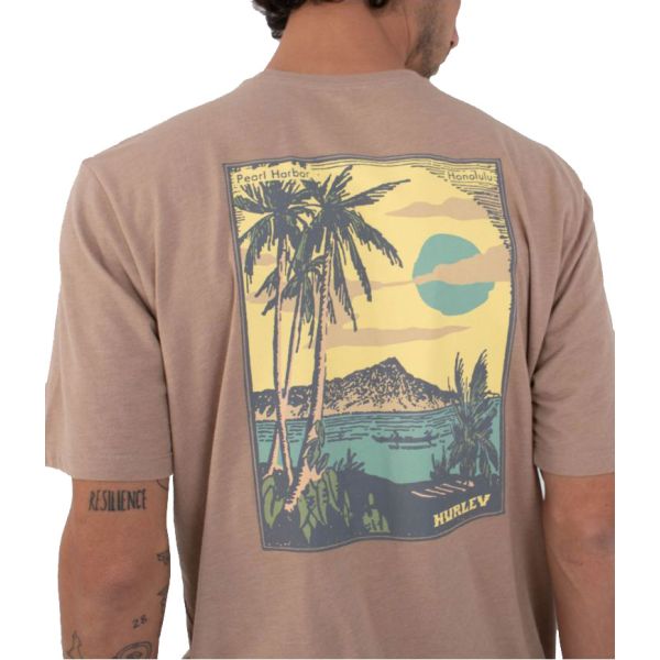 Triko Hurley Harbor S/S - Béžová - Xxl