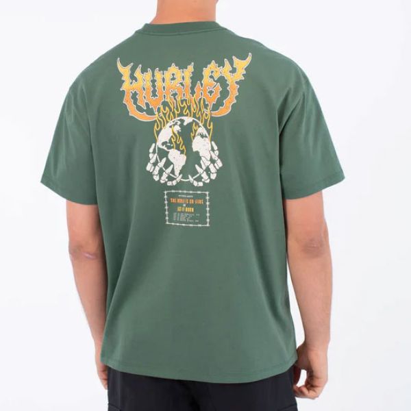 Triko Hurley Fire S/S - Zelená - L
