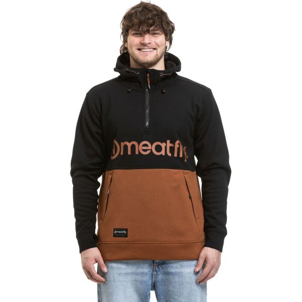 Mikina Meatfly Tason Technical Hoodie - Černá - L