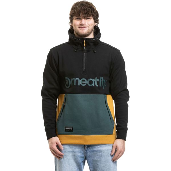 Mikina Meatfly Tason Technical Hoodie - Černá - Xxl
