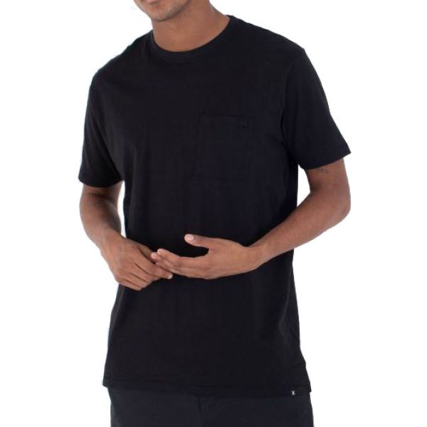 Triko Hurley Low Tide Pocket S/S - Černá - M
