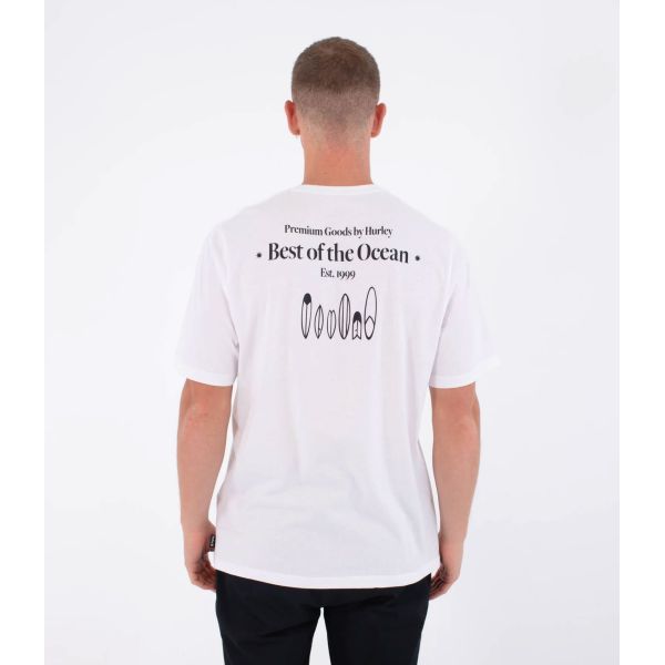 Triko Hurley Printing Press Biriri S/S - Bílá - Xl