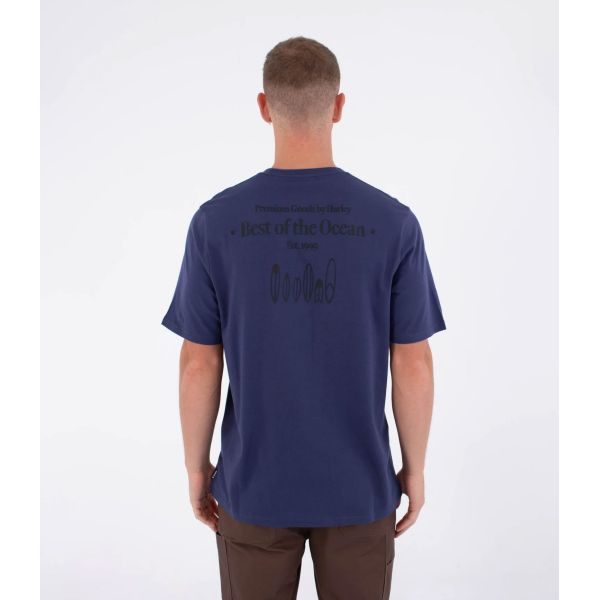 Triko Hurley Printing Press Biriri S/S - Modrá - L