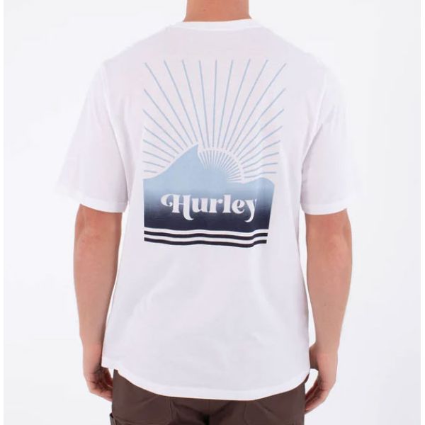 Triko Hurley Printing Press Surfwar S/S - Bílá - M