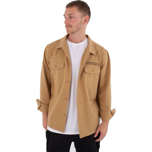 Košile Hurley Kraft L/S - Béžová - Xl