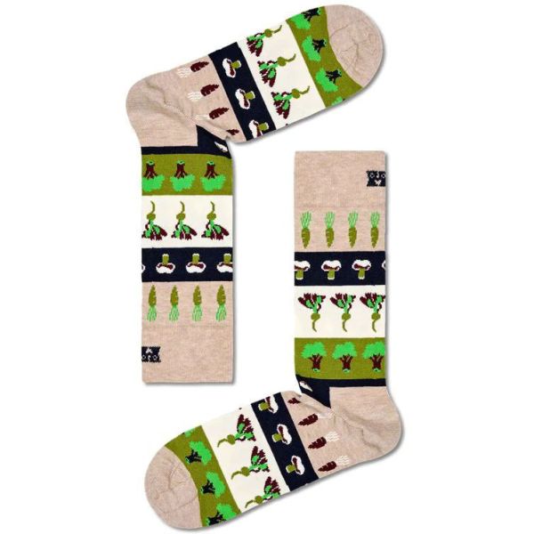 Ponožky Happy Socks Veggie Stripe - Béžová - 36/40