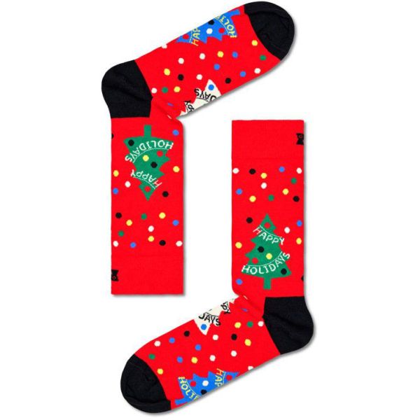 Ponožky Happy Socks Happy Holidays - Červená - 41/46