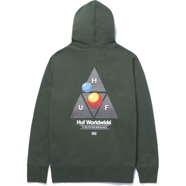 Mikina Huf Video Format Tt Hoodie - Zelená - L