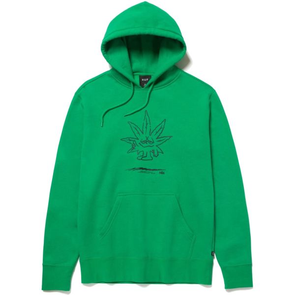 Mikina Huf Easy Green P/O Hoodie - Zelená - S