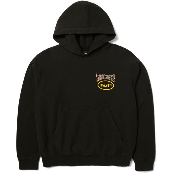 Mikina Huf Meltdown Heavyweight Hoodie - Černá - M