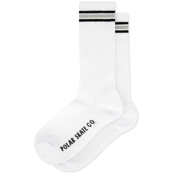 Ponožky Polar Rib Stripe Long - Bílá - 43/46