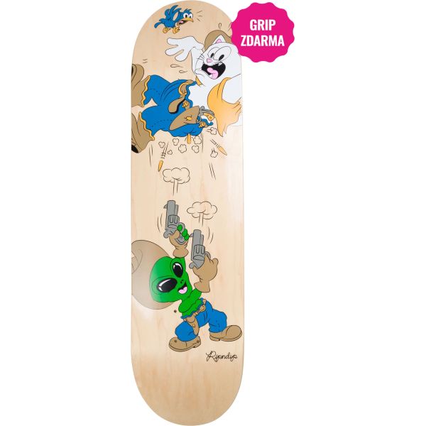 Sk8 Deska Ripndip Pewpew - Béžová - 8.125