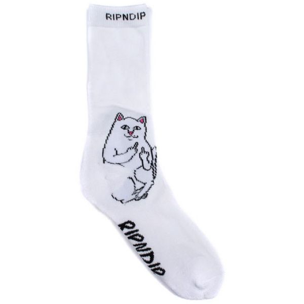 Ponožky Ripndip Lord Nermal - Bílá - Univerzální