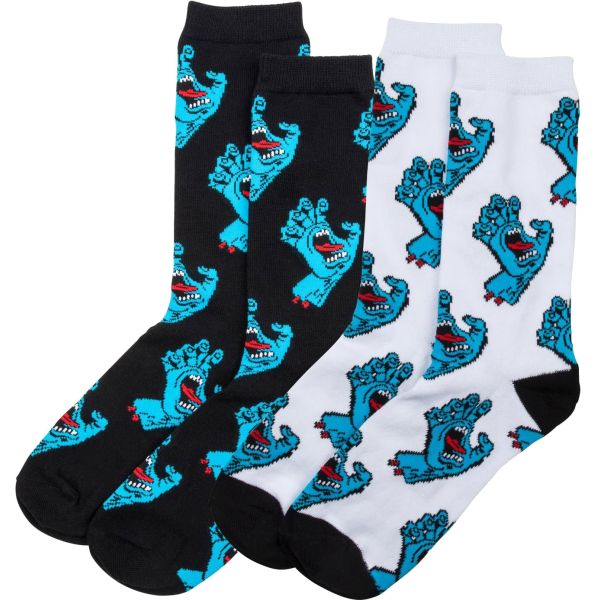 Ponožky Santa Cruz Multi Hand (2 Pack) - Černá - 8/11
