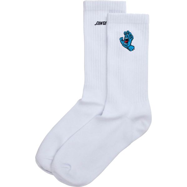 Ponožky Santa Cruz Screaming Mini Hand - Bílá - 8/11