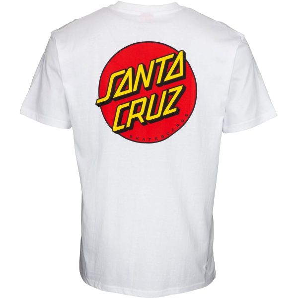 Triko Santa Cruz Classic Dot Chest - Bílá - S