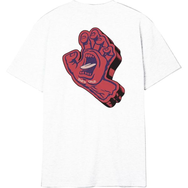 Triko Santa Cruz Screaming Foam Hand - Bílá - S
