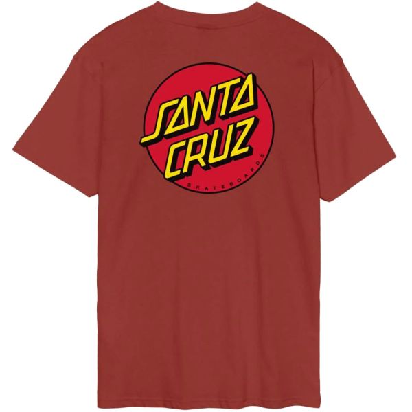 Triko Santa Cruz Classic Dot Chest - Vínová - M
