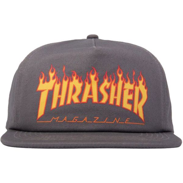 Kšiltovka Thrasher Printed Flame - Šedá - Univerzální