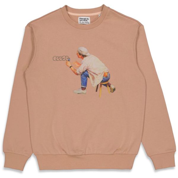 Mikina The Loose Company Tattoo Crewneck - Hnědá - Xl