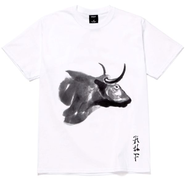 Triko Huf Yoto Ox Watercolor S/S - Bílá - L