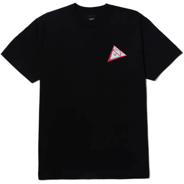 Triko Huf Skewed Triple Triangle - Černá - M