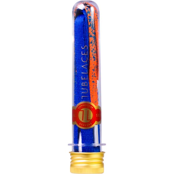 Tkaničky Tubelaces Gold Flat Splatter - Oranžová - 130Cm