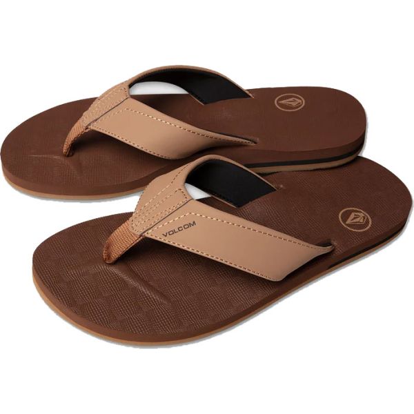 Pantofle Volcom Victor - Hnědá - Us9
