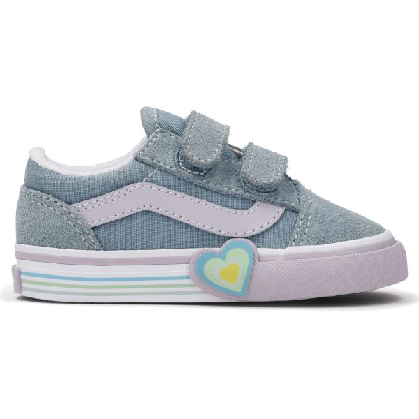 Boty Vans Old Skool V Heart Toddlers - Modrá - Us2C