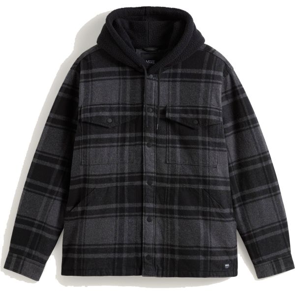 Bunda Vans Piedmont Hooded Plaid Shacket - Černá - L