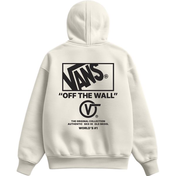 Mikina Vans Stacked Hi Pullover - Bílá - S