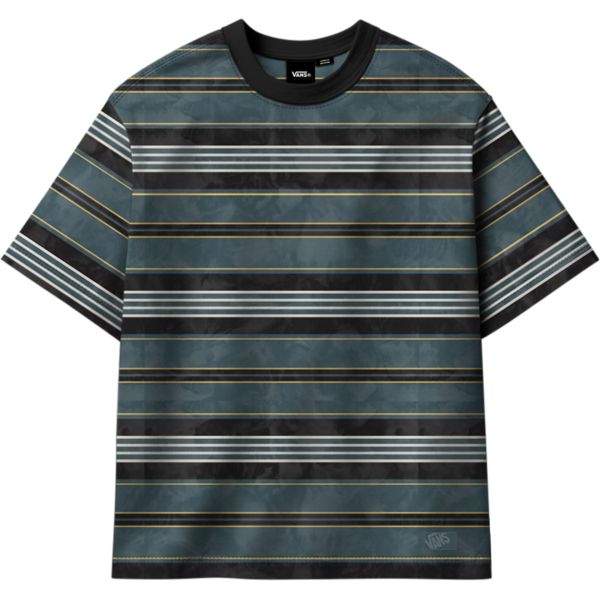 Triko Vans Pique Stripe S/S - Modrá - M