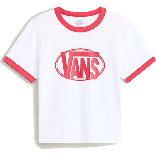 Triko Vans Center Chest Ringer Wms - Bílá - S