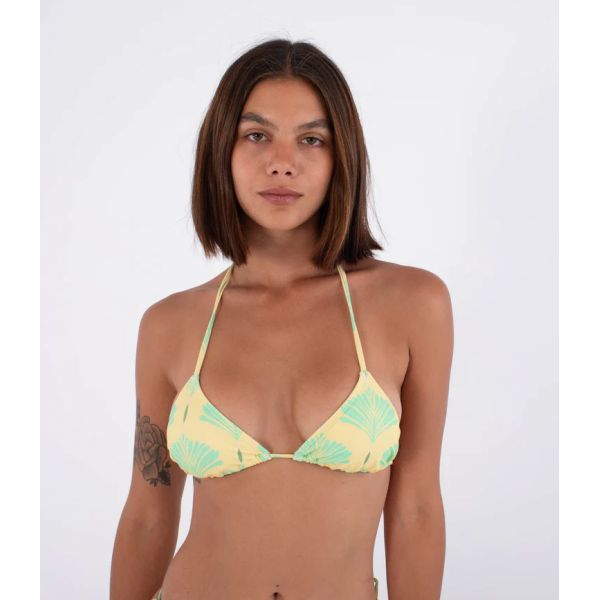 Plavky Hurley Triangle Print Top Wms - Žlutá - S
