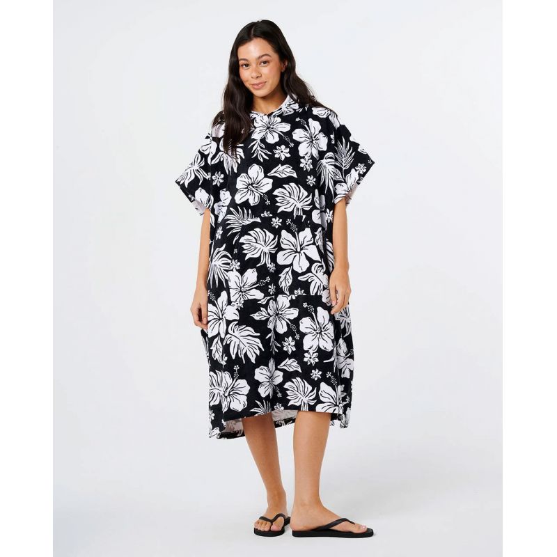 PONČO RIP CURL MIXED HOODED WMS - černá