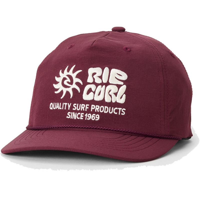 KŠILTOVKA RIP CURL PACIFIC RINSE FLEXFIT - vínová