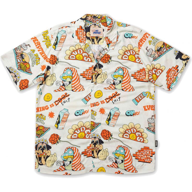 Fotografie KOŠILE THE DUDES A Pill Meal I Hawaiian - bílá - L