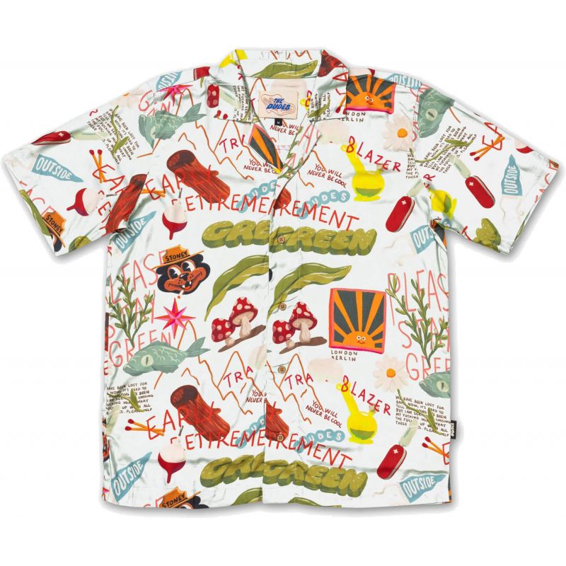 KOŠILE THE DUDES Treasure Trail White Ha - bílá - L