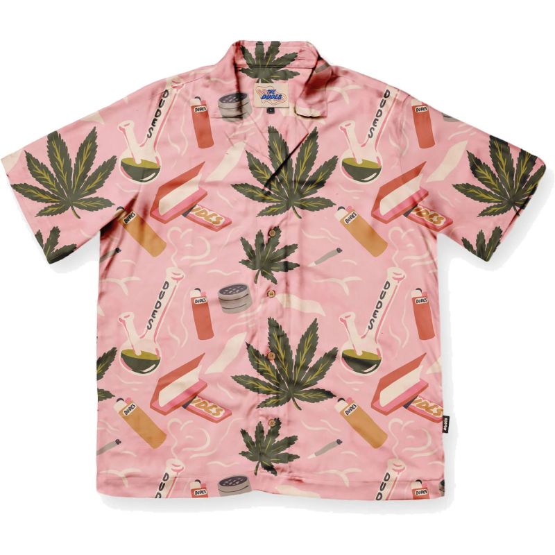 KOŠILE THE DUDES Trippin Hawaiian - růžová - XL