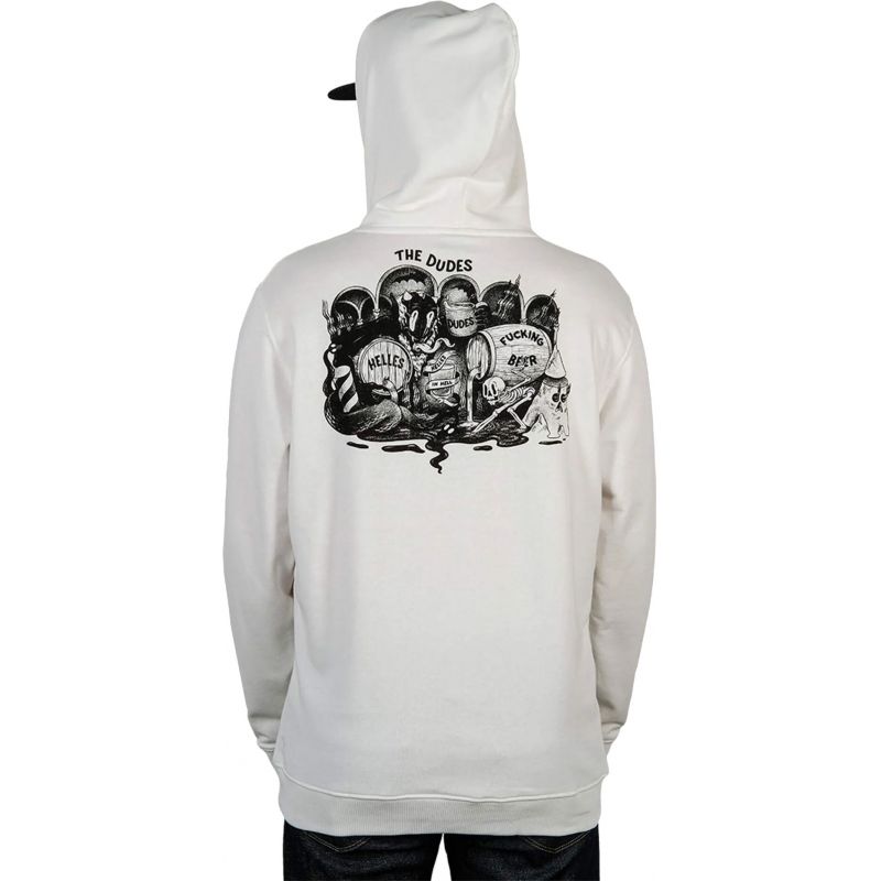 MIKINA THE DUDES Helles In Hell Hoody - bílá - M